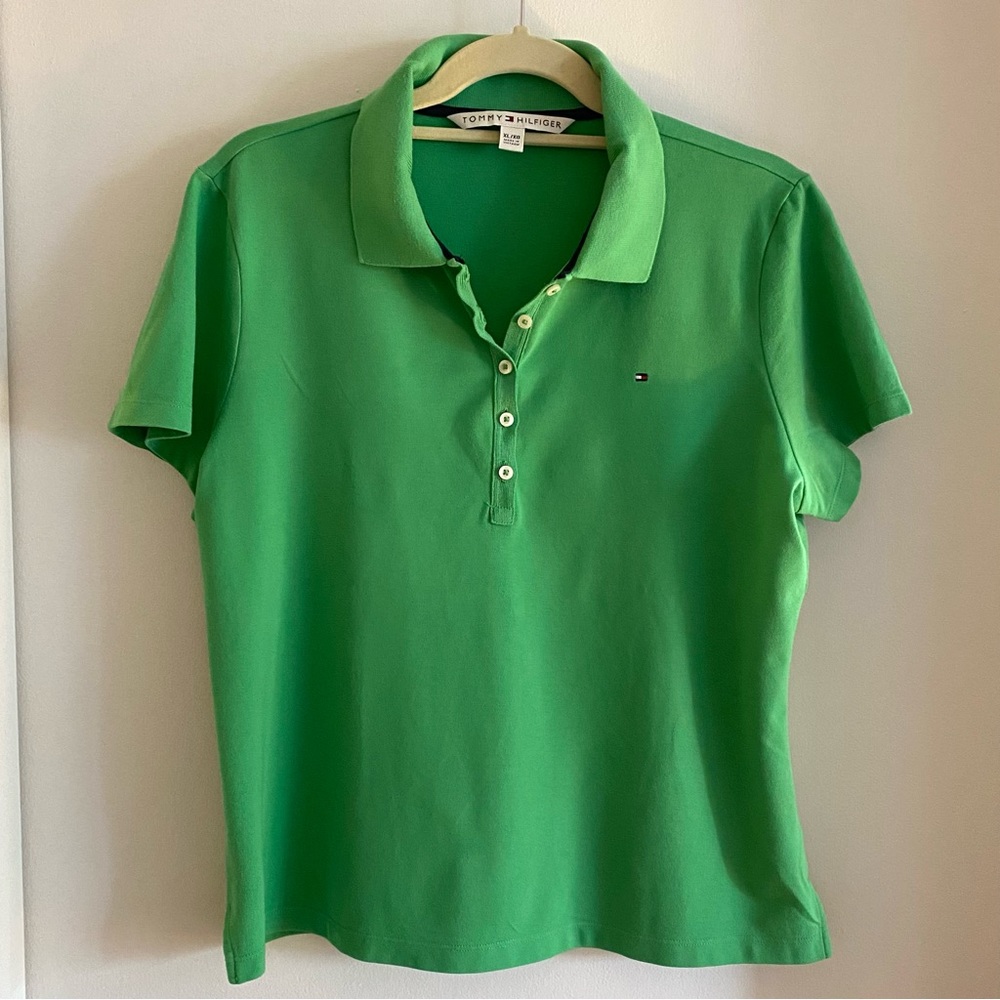 Tommy Hilfiger Green XL polo style top - Picture 4 of 5